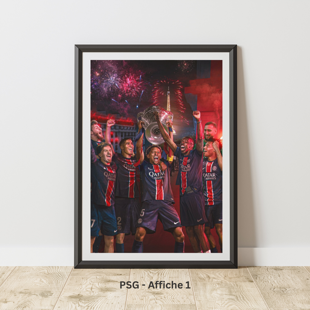 Poster PSG – Victoire Ligue des Champions 2025