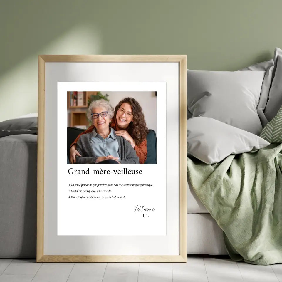 affiche grand mere cadeau