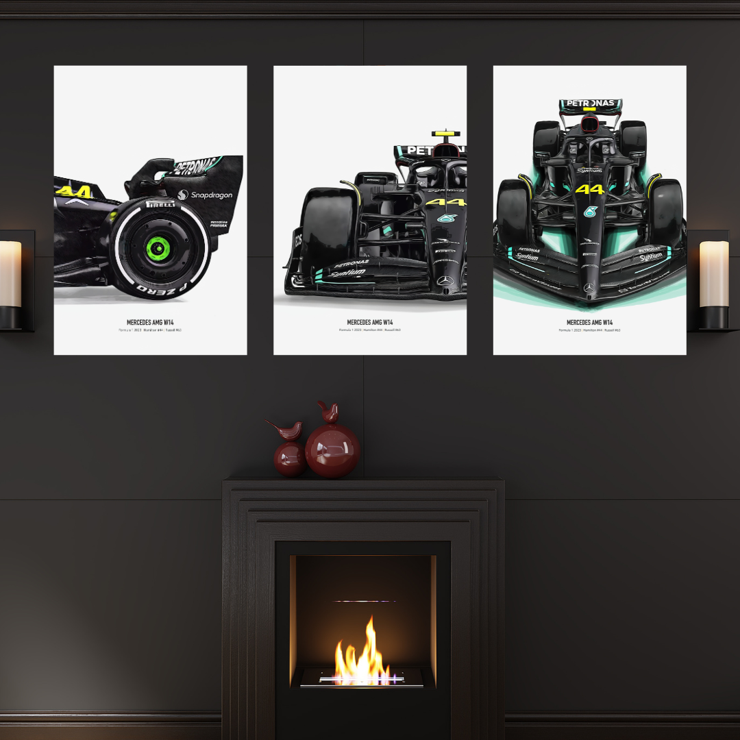 affiche formule 1 mercedes