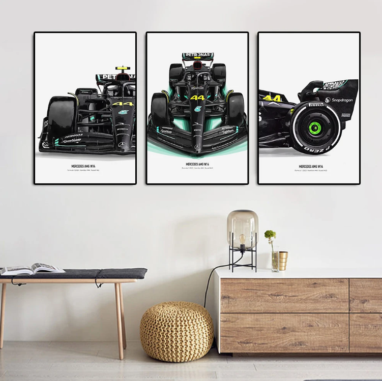 affiche formule 1 mercedes