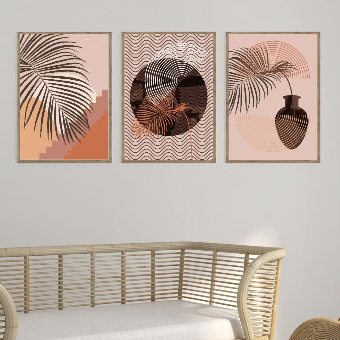 affiches figures géométriques et bohèmes summer