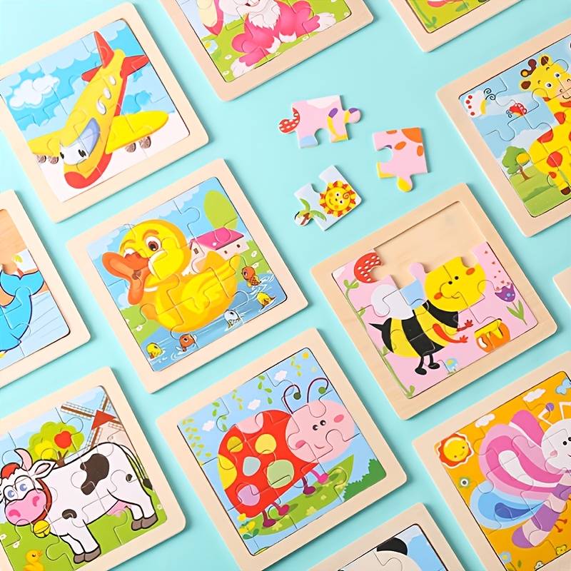 Bebe Puzzles en Bois 1 2 3 ans Jouet Enfants Montessori 2 ans Fille et