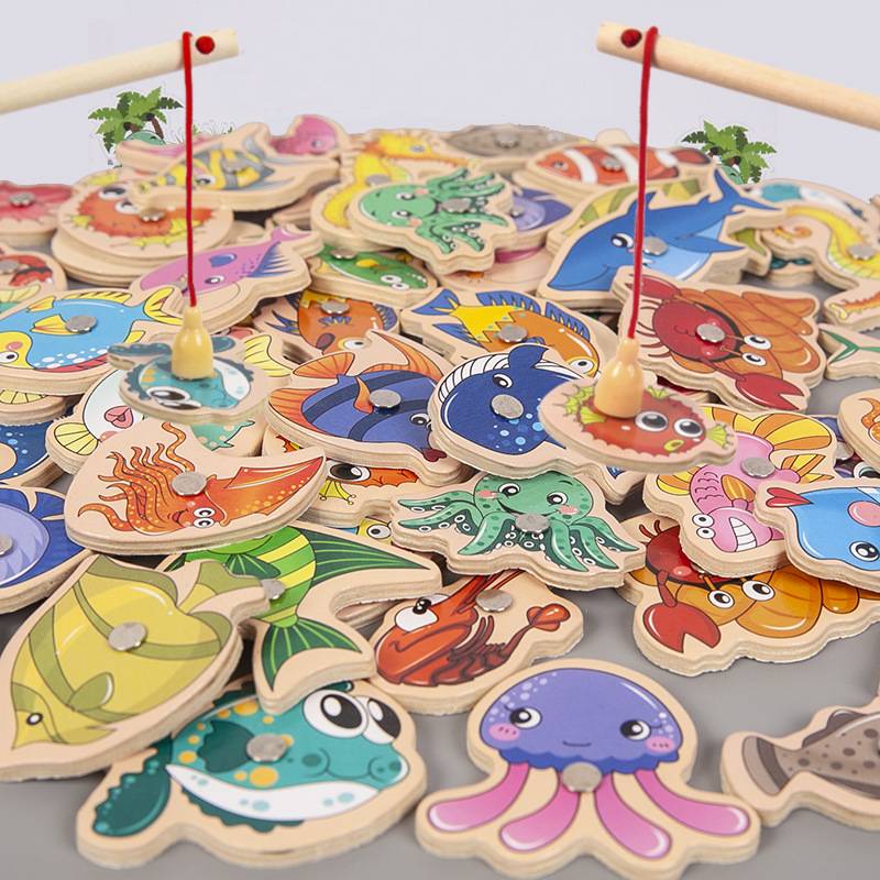 Jouets Magnétiques de Pêche Montessori