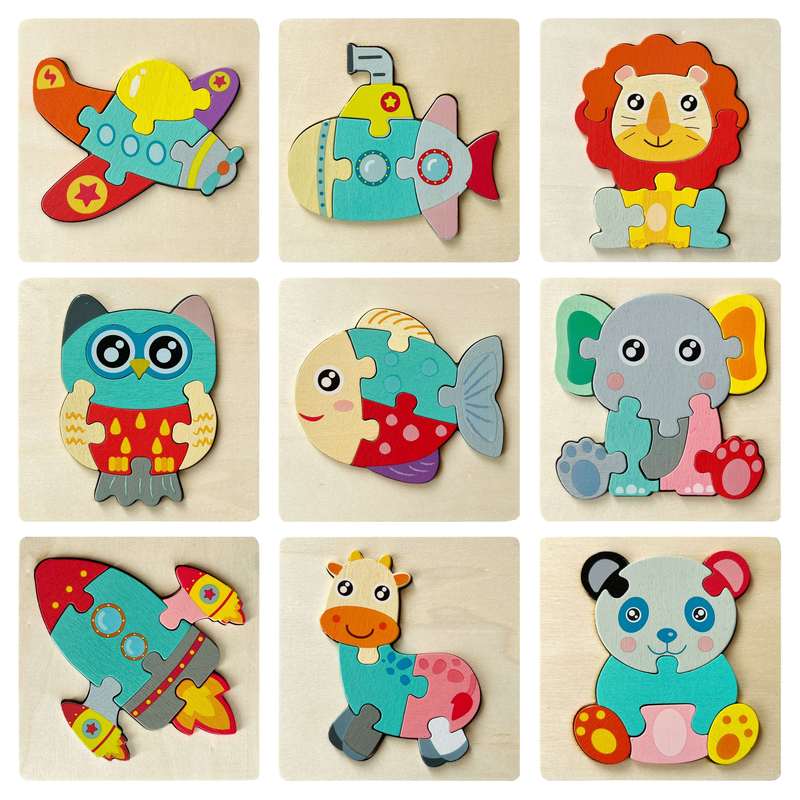 Puzzles 3D Colorés pour Enfants