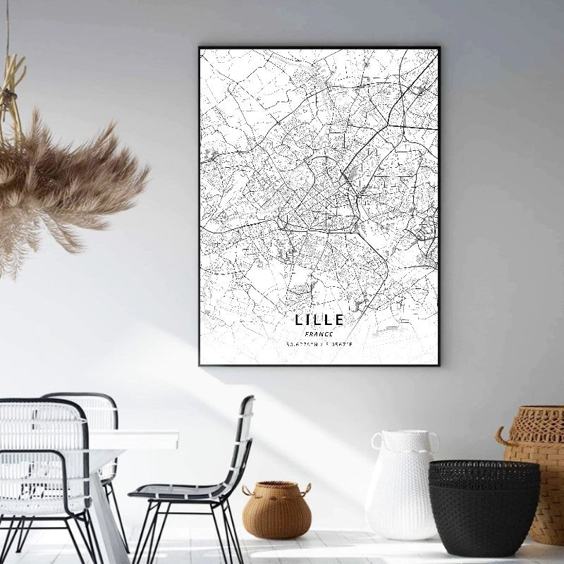 affiches cartes de france lille