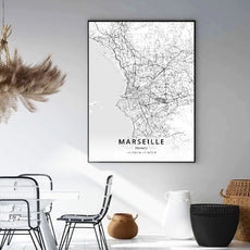 affiches cartes de france marseille