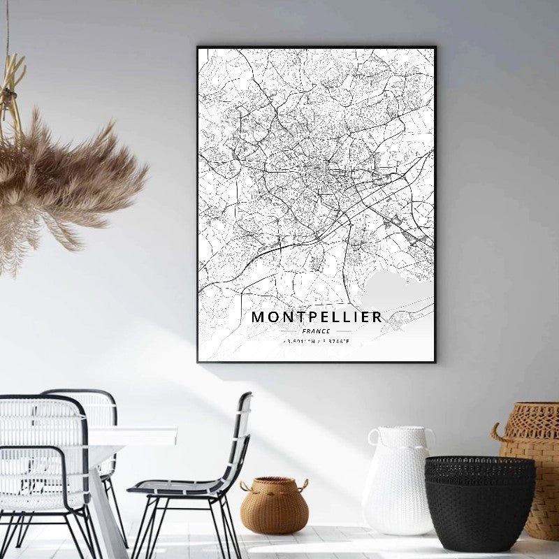 affiches cartes de france montpellier