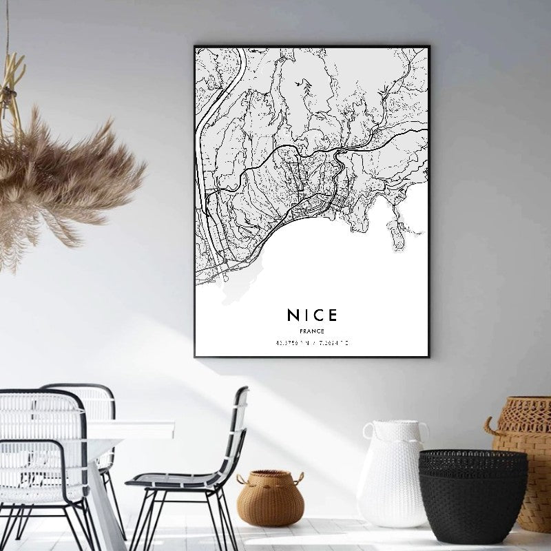 affiches cartes de france nice