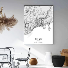 affiches cartes de france nice