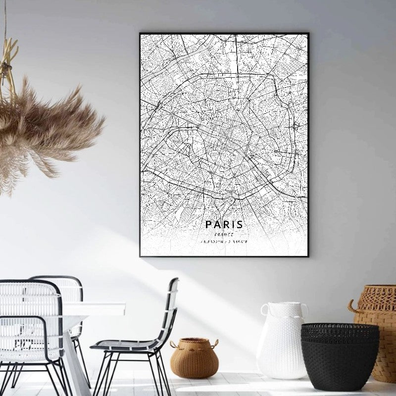 affiches cartes de france paris