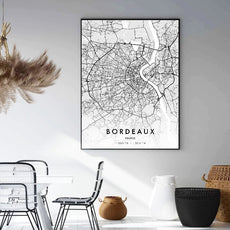 affiches cartes de france bordeaux