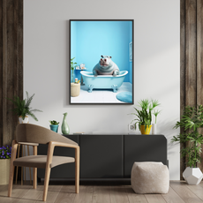 affiche hippopotame