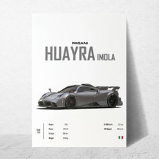 affiche voitures de sport huayra