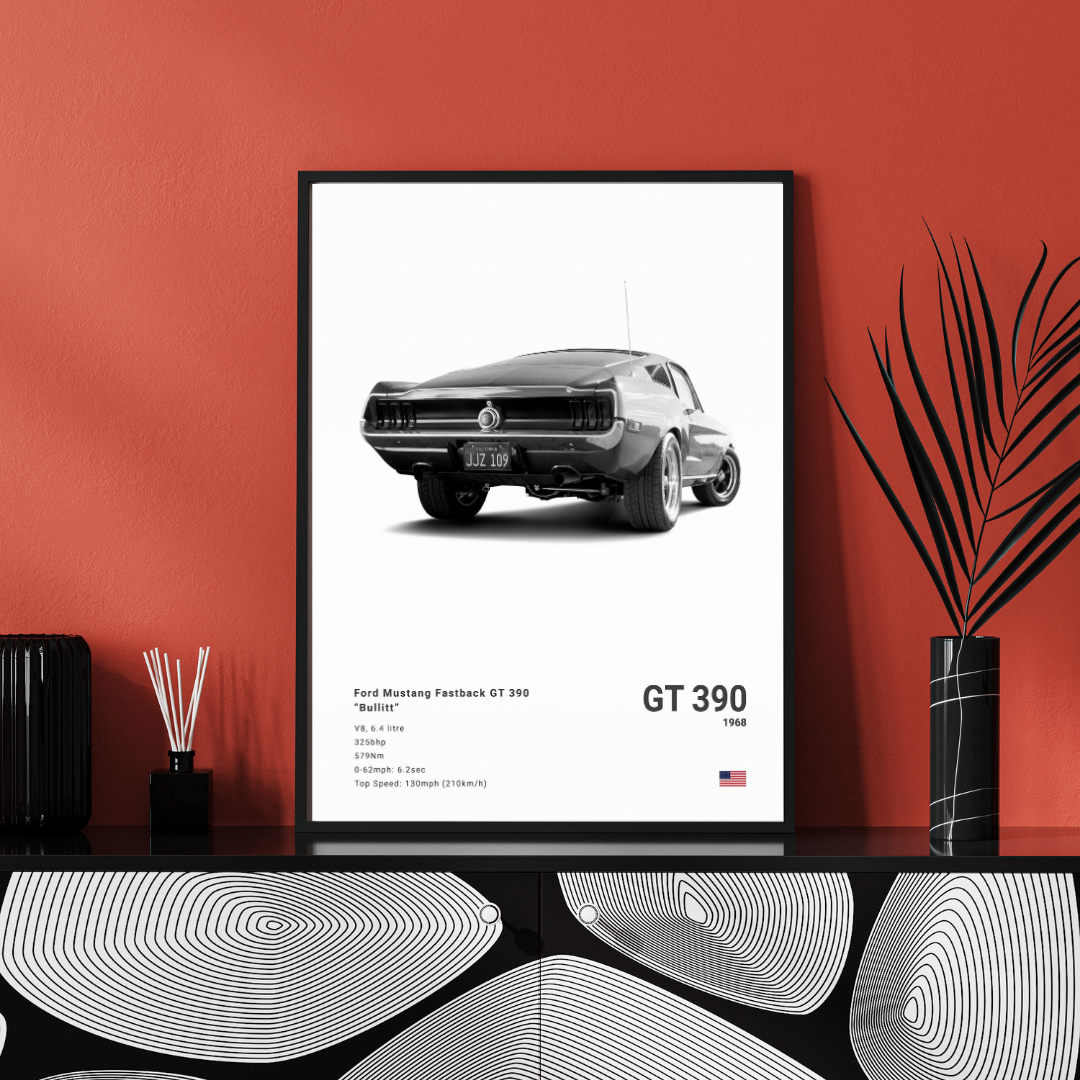 affiche voiture de sport GT 390