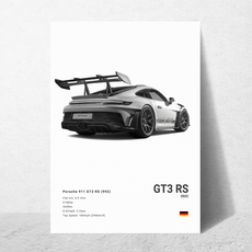 affiche voiture de sport GT3 RS