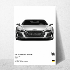 affiche voiture de sport R8