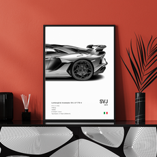 affiche voiture de sport SVJ