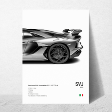 affiche voiture de sport SVJ