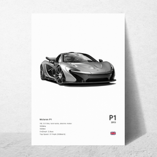 affiche voiture de sport P1