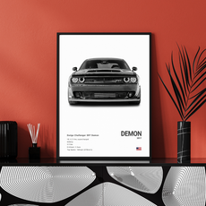 affiche voiture de sport Demon
