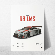 affiche audi r8 lms