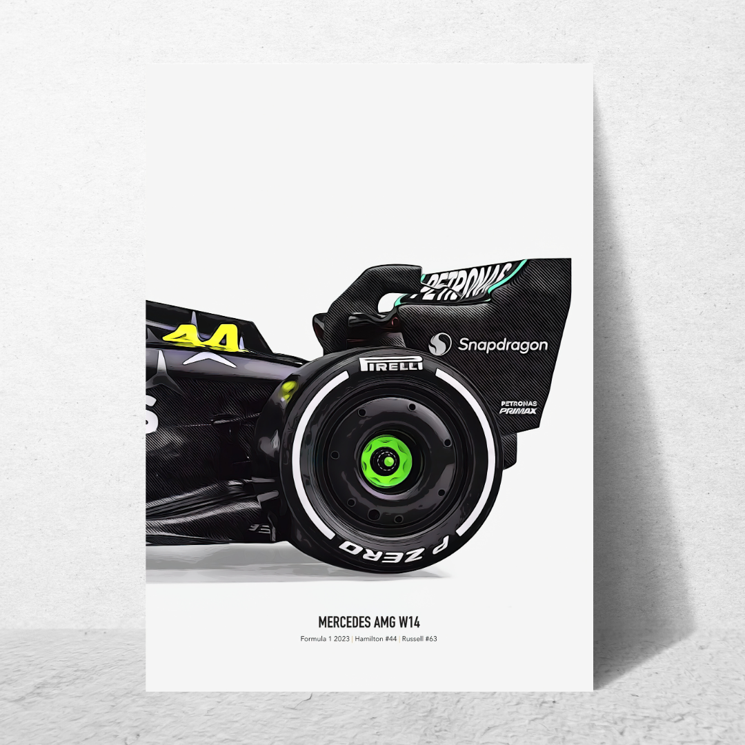 affiche formule 1 mercedes