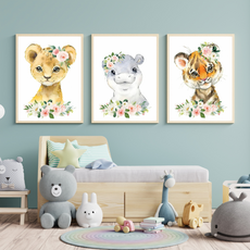 affiches animaux de la savane pour enfants