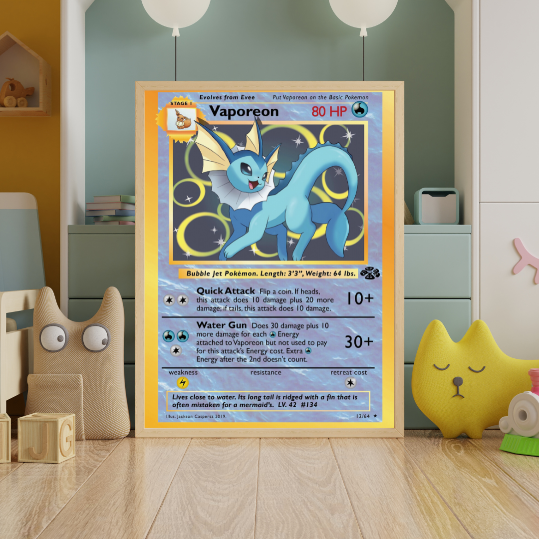 Affiche Pokémon Sur Toile - Art Mural TCG - Décoration Anime Pour Chambre Ou Salon