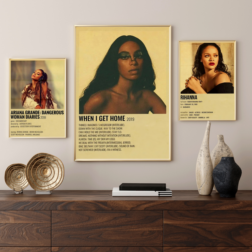 affiches vintages chanteurs légendaires