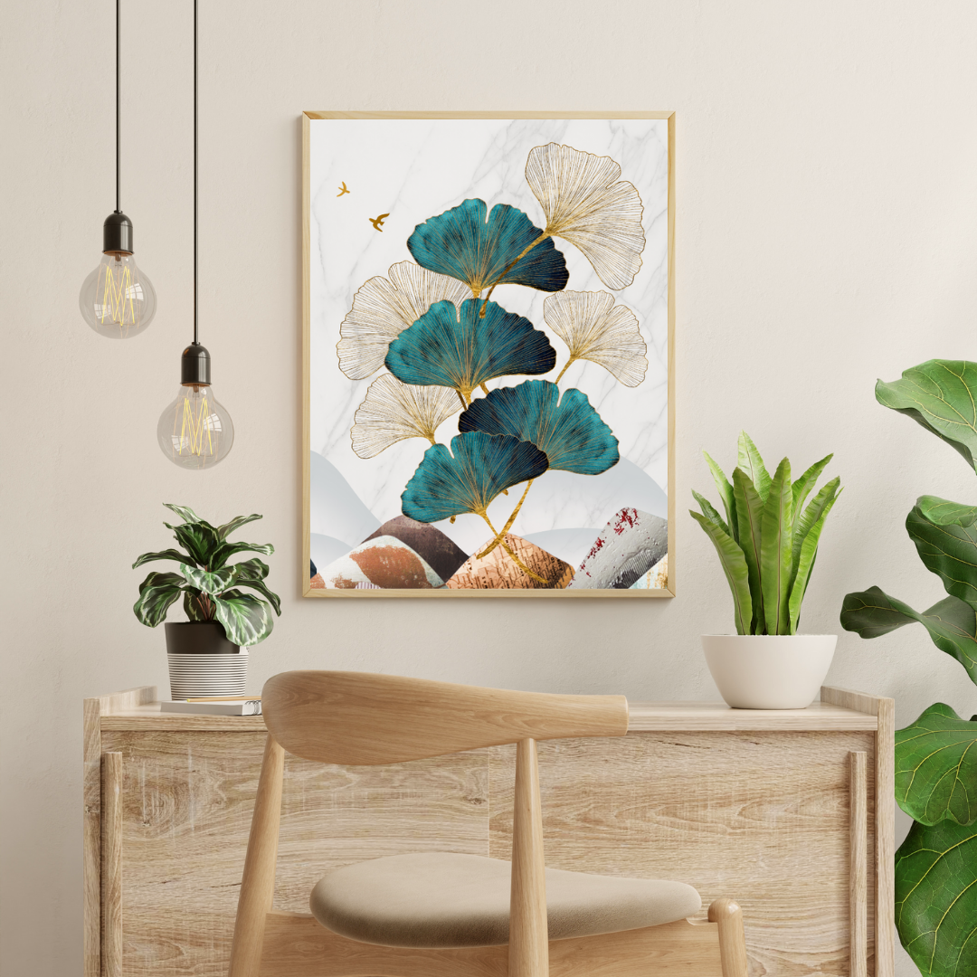 affiche fleurs abstraites
