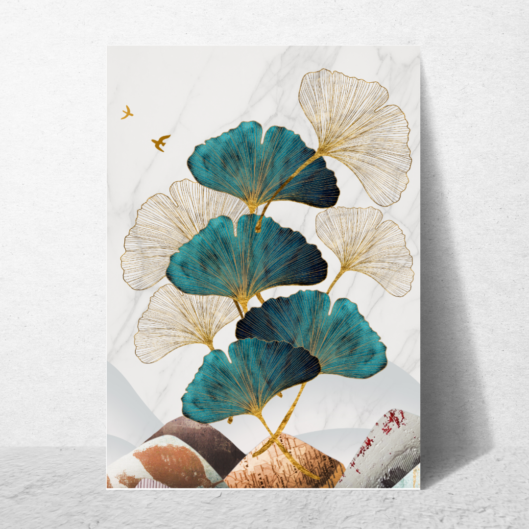 affiche fleurs abstraites