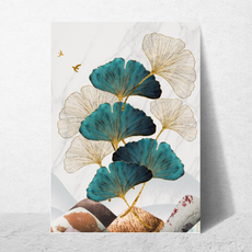 affiche fleurs abstraites