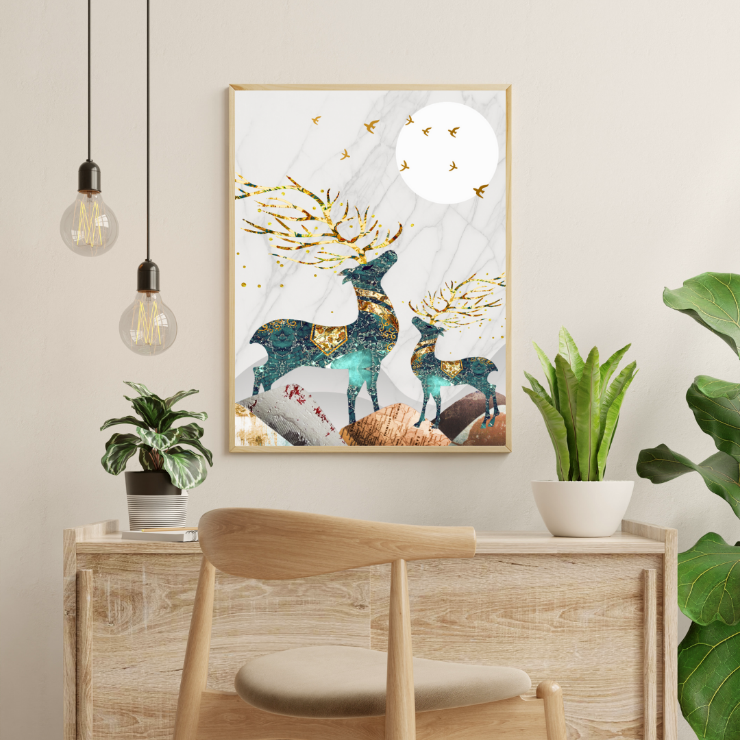 affiche animaux abstraits