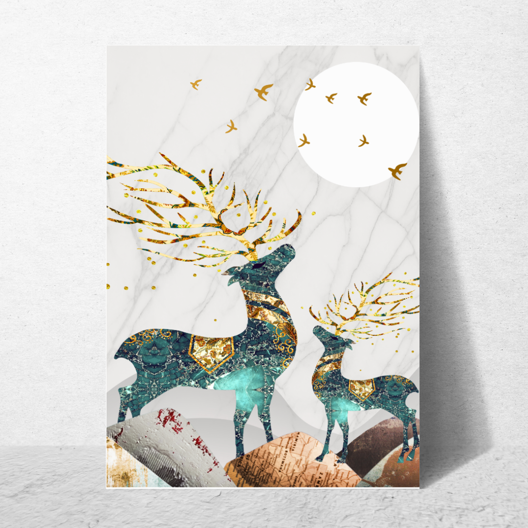 affiche animaux abstraits