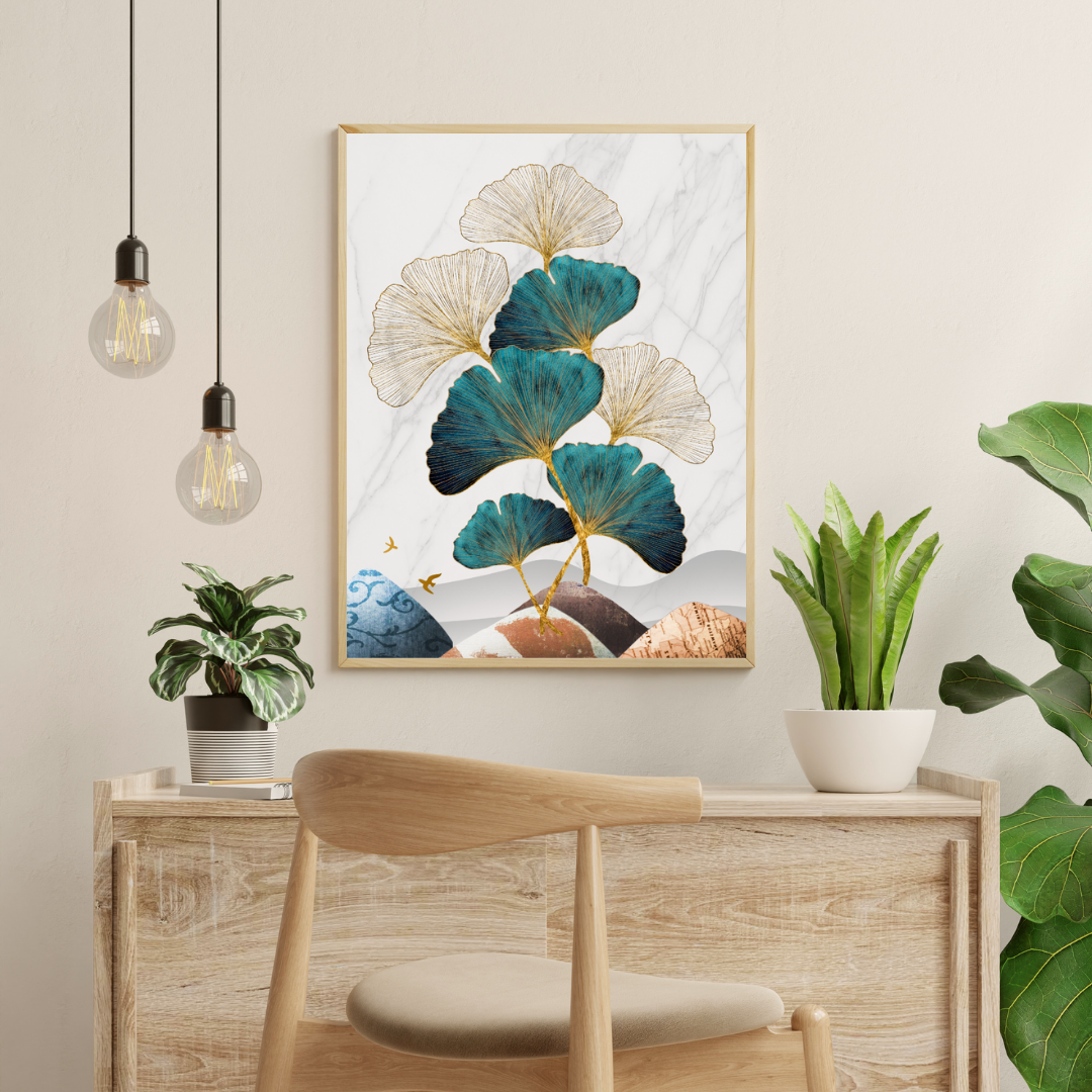 affiche fleurs abstraites