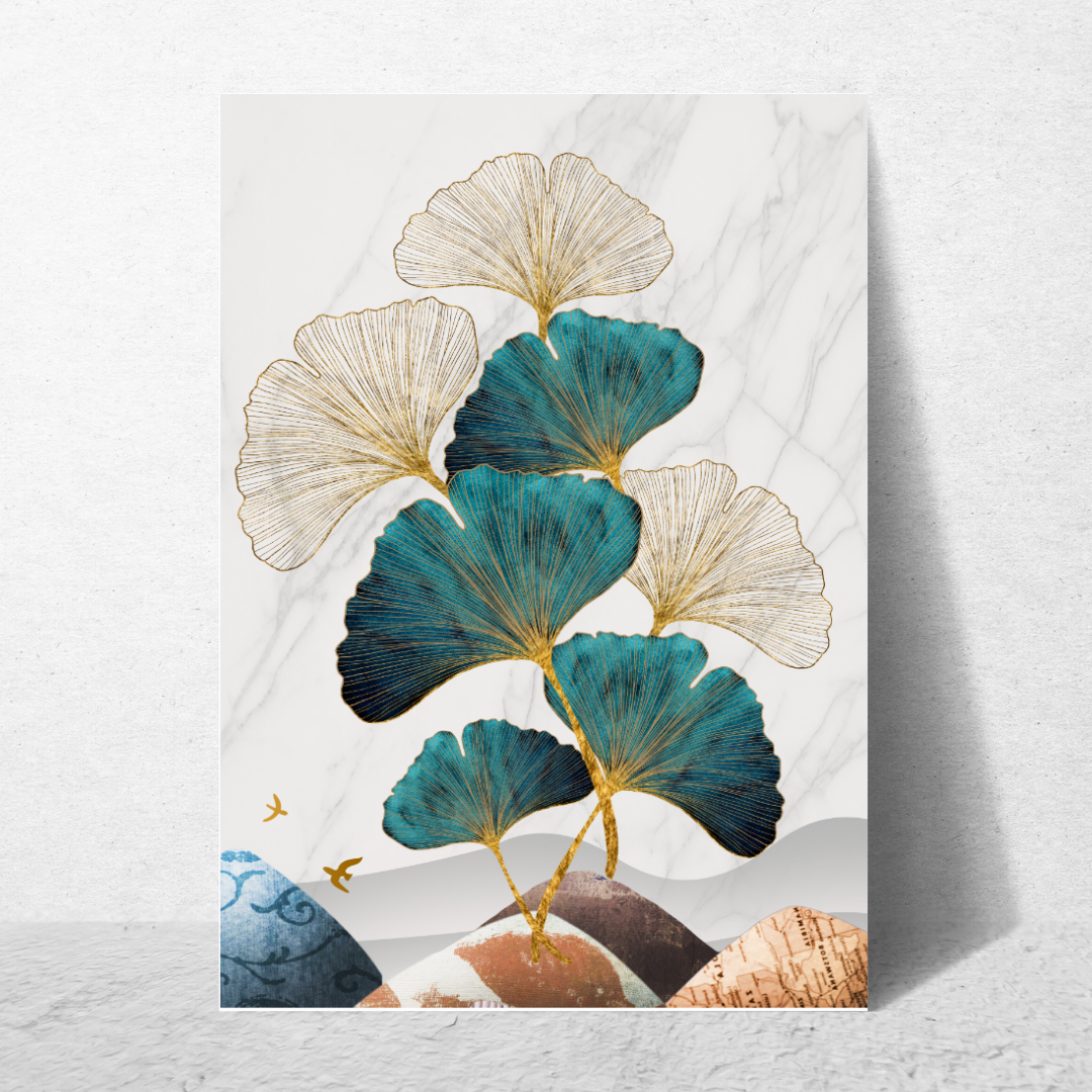 affiche fleurs abstraites