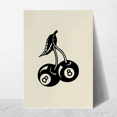affiche cerises moderne