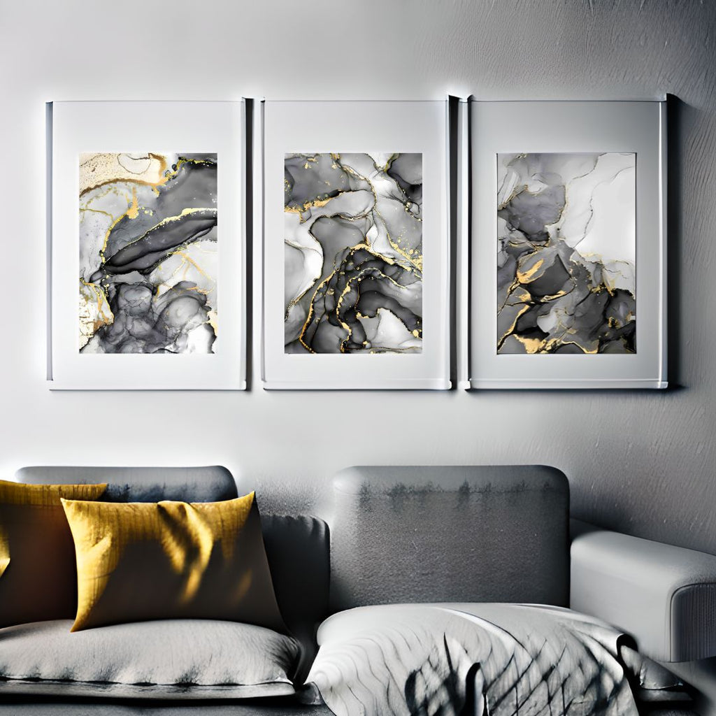 affiches marbre doré
