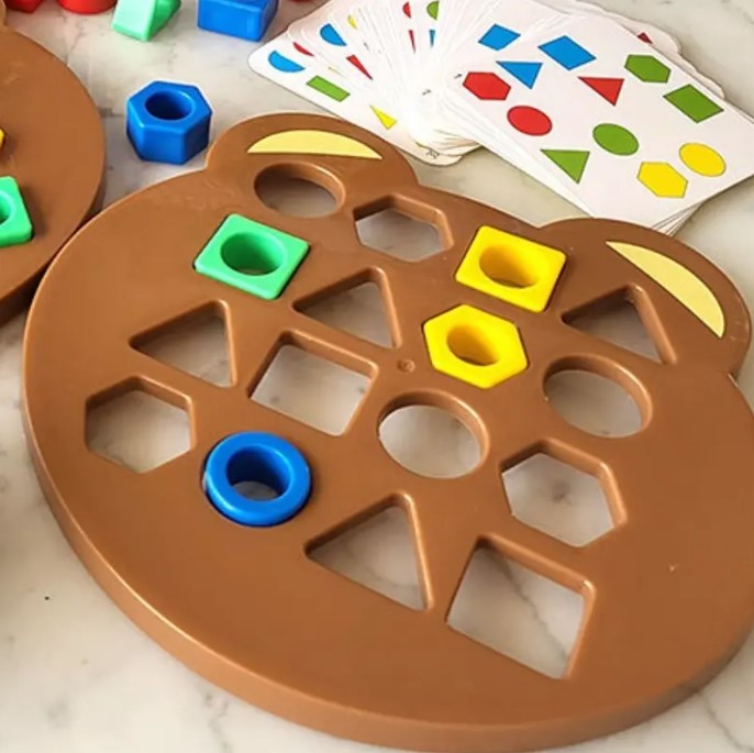 Boîte à Formes Et Couleurs Montessori En Bois - Jouet D'éveil Pour Bébé Garçon/fille