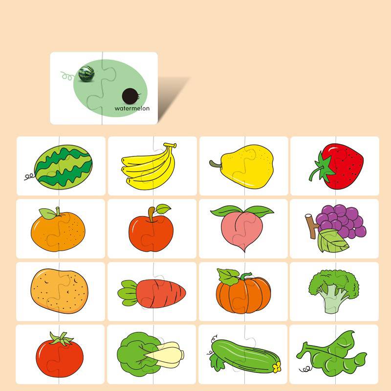 Cartes Puzzle Montessori - Correspondance Éducative