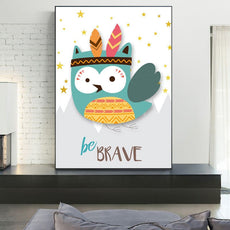 affiche enfant animaux hibou