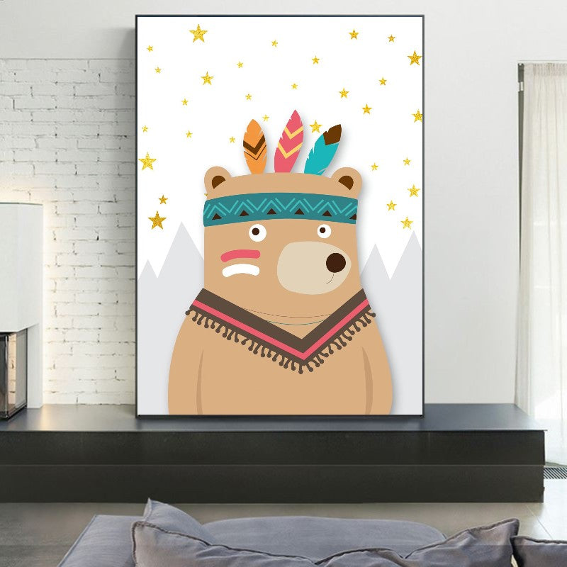 affiche enfant animaux ours