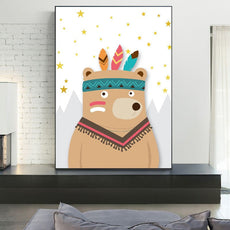 affiche enfant animaux ours