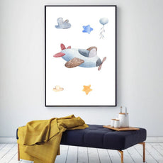 affiche enfant dans les airs