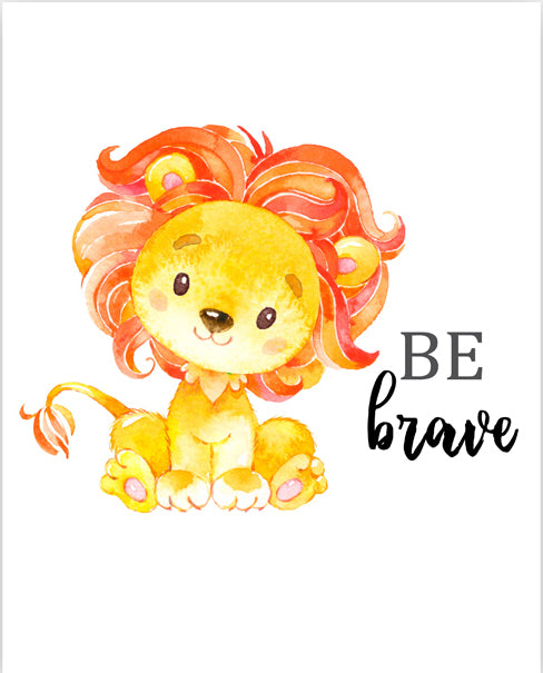 affiches enfant animaux lion