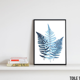 affiche fleur bleu