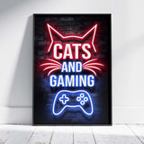 affiche cats and gaming