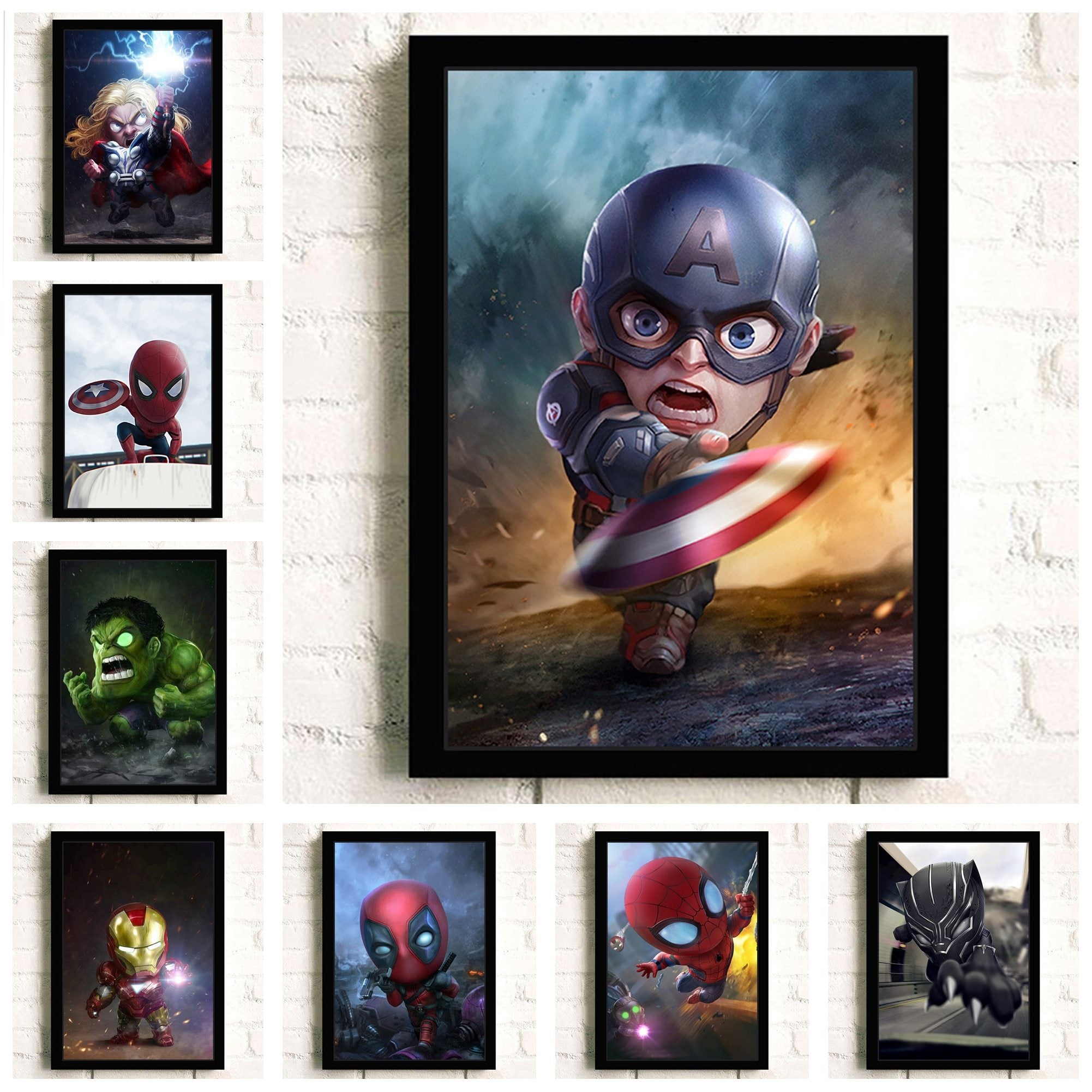 affiches bébé marvel