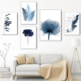 affiche fleur bleu